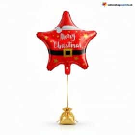 Palloncino di Natale stella Buon Natale cintura di Babbo Natale rossa
