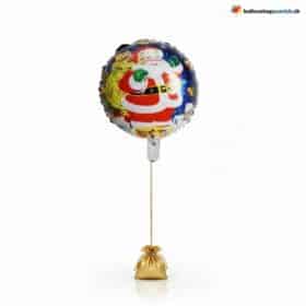 Décoration de Noël bleue avec ballon Père Noël