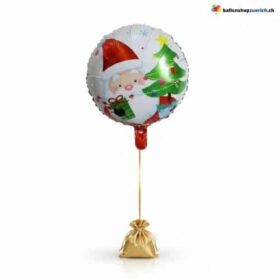 Weihnachtsmann Ballon Santa Claus Weihnachtsbaum Weiss