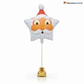 Decorazione natalizia a forma di stella con palloncino di Babbo Natale