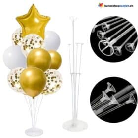 2er Set Ballonständer, Ballonhalter Säulen Kunststoff Sticks Tisch- Dekoration Bankett Geburtstagsfeier Hochzeit Party