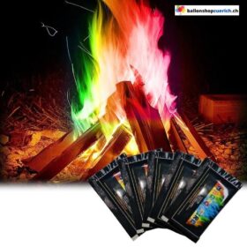 5 Stück Farbiges Flammenpulver fantastische Flammendekoration Lagerfeuerpulver Neuheit Outdoor Nachtspielzeug Partyzubehör