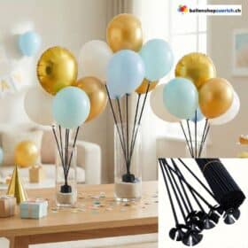 Ballonhalter Stäbe Schwarz