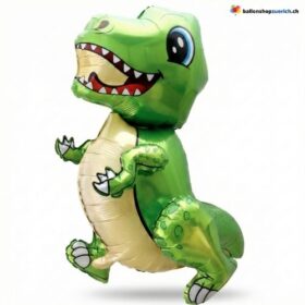 Dinosaurier Ballon T-Rex Grün Stehend 3D Deko