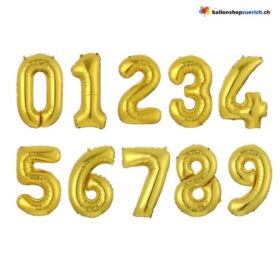 Grosse Folien Luftballons Geburtstag Zahl 0-9 Gold Zahlen Zahlenballons