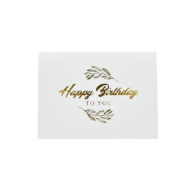 Happy Birthday to You Karte Weiss-Gold