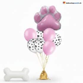 Hunde Geburtstag Ballon Set Knochen Pfote 9-teilig Party Deko