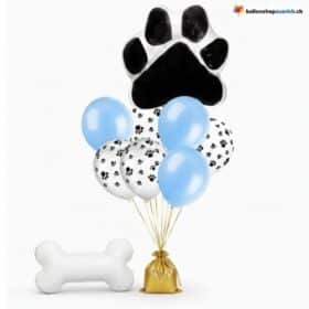 Hunde Geburtstag Ballon Set Knochen Pfote 9-teilig Party Deko