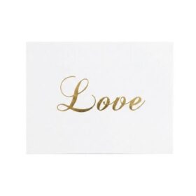 Love Karte Weiss-Gold