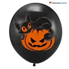 Set 5 Stk. Halloween Kürbis Geist Schädel schwarze Katze Ballons Happy Halloween Dekoration Luftballons Geburtstag Party