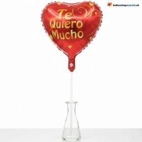 Te Quiero Mucho Ballon Herz Rot Spanisch Liebe Mini