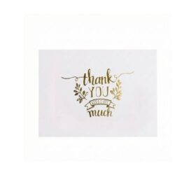 Thank You So Much Karte Weiss Gold Blätter
