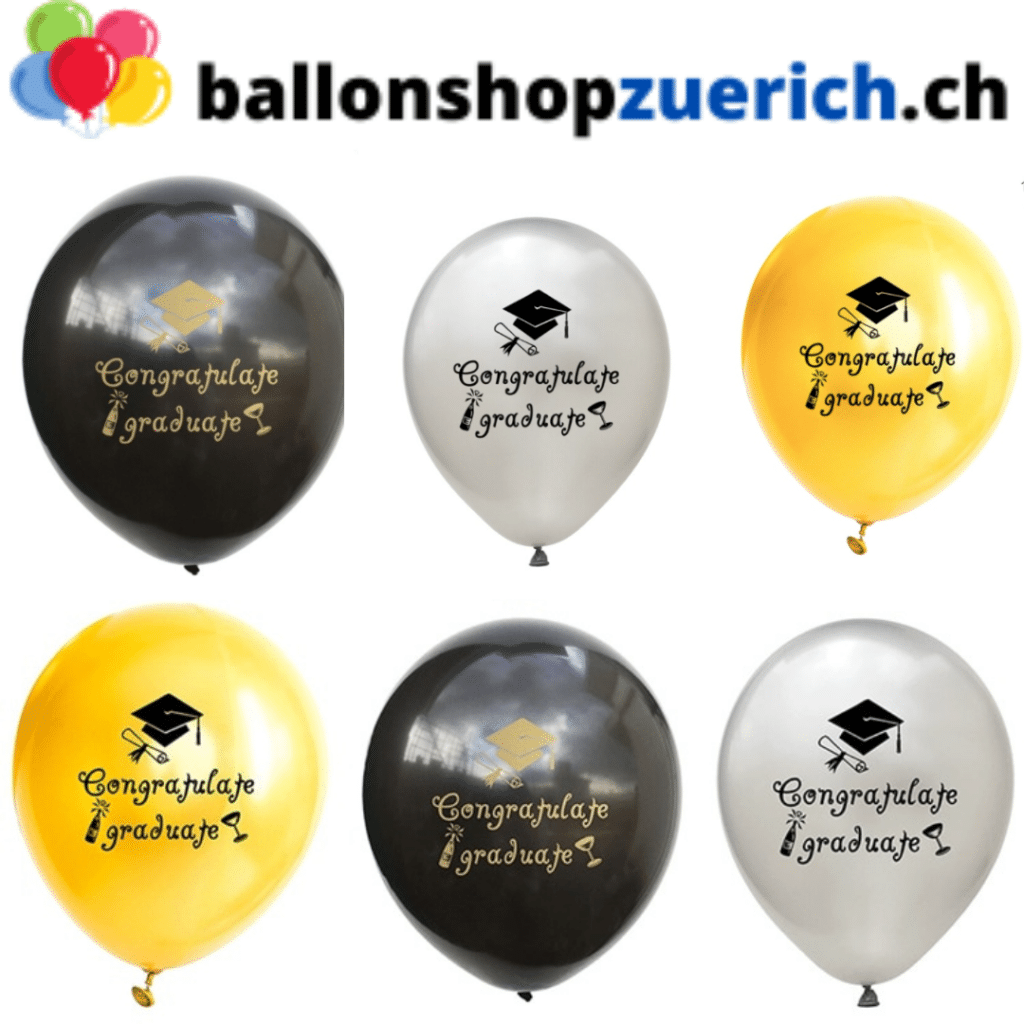 Amscan Latex-Ballons 'Herzlichen Glückwunsch' – 6 Stück, Bunt, Ca. 28 Cm, Für Geburtstagspartys