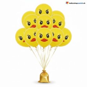 Ente Ballon Gelb Küken Tiergesicht 5er Set
