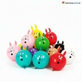 Kaninchen Hase Ballons Bunt Latex 5er Set
