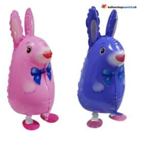 Luftballon Airwalker Kaninchen, Hase Osterhase Rosa oder Blau