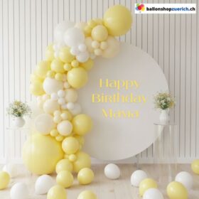 Ballon Girlande Soft Gelb Weiss 76-teilig