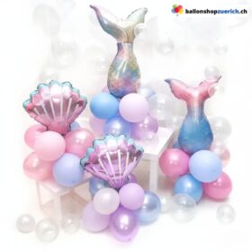 Ballon Set Meerjungfrau Muschel Schwanz 49-teilig