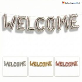 Welcome Buchstaben Ballon Set Girlande