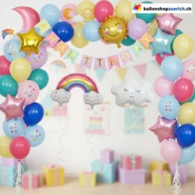 Ballon Girlande Himmel Regenbogen Sonne Mond 53-teilig