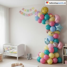 Ballon Girlande Himmel Sonne Mond Wolke Regenbogen 53-teilig