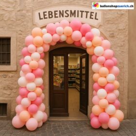 Ballon Girlande Rosa Weiss Pink Pfirsich 112-teilig