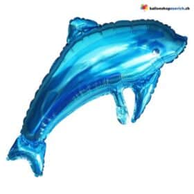 Фольгированный воздушный шар в морской тематике с дельфинами для украшения дня рождения, детской вечеринки в стиле «рыбки и море», розового или голубого цвета 