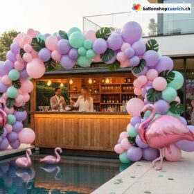 Flamingo Ballon Sommer Summer Party Girlande Set 100-teilig