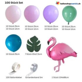 Flamingo Ballon Sommer Summer Party Girlande Set 100-teilig