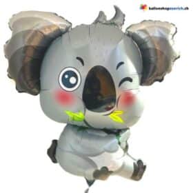 Большой фольгированный воздушный шар в виде коалы для детского праздника в стиле животных, вечеринки в джунглях, дня рождения. Украшение для вечеринки
