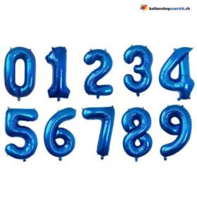 Kleine Zahlenballons Folie Luftballons Geburtstag Kindergeburtstag Zahlen 0-9 Blau Zahlen