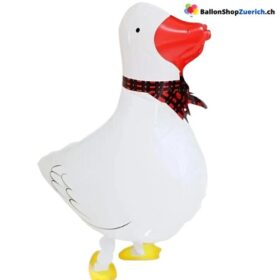 Luftballon Airwalker Ente / Gans Walking Spazieren, Weiss