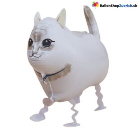 Luftballon Katze Airwalker Folien Ballon Weiss Walking Spazieren Pet Folien Ballon Tier Ballon Kinder Party Geburtstag Dekoration