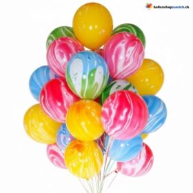 Marmor Ballons Agate Bunt Latex 5er Set