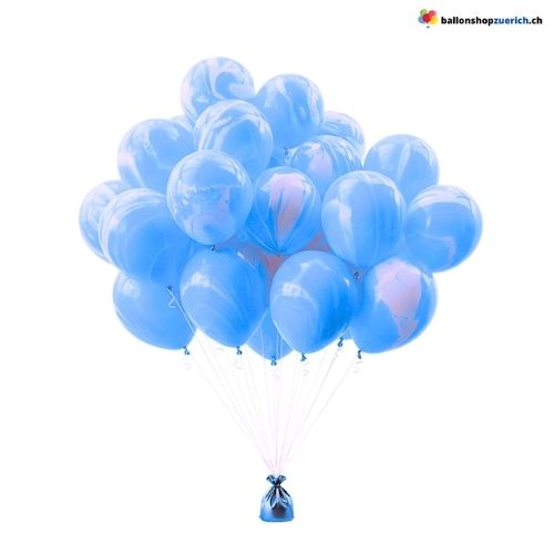 Marmor Ballons Agate Bunt Latex 5er Set