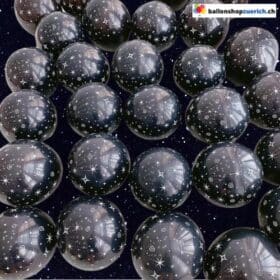 Globos Estrella Negra Set de 5 Cielo Estrellado