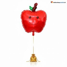 Apfel Ballon Rot Smiley Frucht