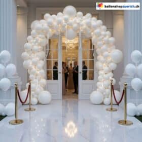 Ballongirlande Weiss 98-teilig