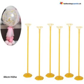Ballonhalter Säulen Kunststoff Sticks Dekoration Tisch Deko Bankett Geburtstagsfeier Dekorationen Kinder Erwachsene Hochzeit 44cm Gold/Gelb