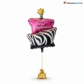 Feliz Cupleaños Торт Воздушный Шар Розовая Зебра