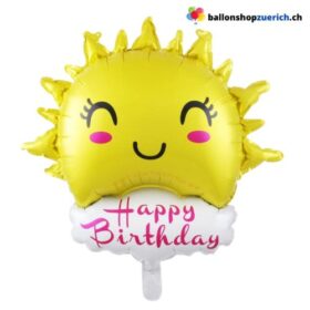 Happy Birthday Sonne Licht Smile Dekoration Kinder Geburtstag Party Heliumballon Luftballon