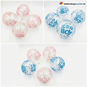 Latexballons It's a Boy It's a Girl 4-Set