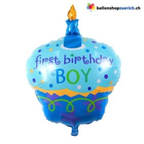 Luftballon 1. Geburstag First Birthday Boy Blau Torte Dekoration Happy Party Heliumballon Kinder