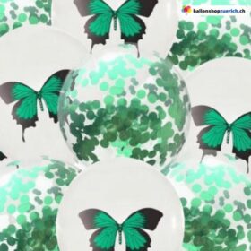Luftballons Set 10 Stück Schmetterlingsballons und Konfetti Ballons
