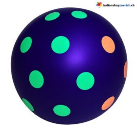 Set 5 Stück Neon leuchtende Ballons fluoreszierend Punkte Bunte Sterne