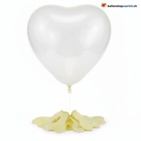 Transparente Latex Herz Ballons Klein 12 cm 10-Set