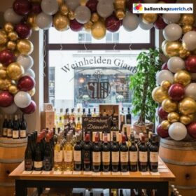 Ballon Girlande Rot Rubinrot Weiss Gold 132-teilig