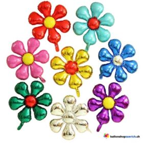 Blumen Folie Luftballon Metallic Dekoration