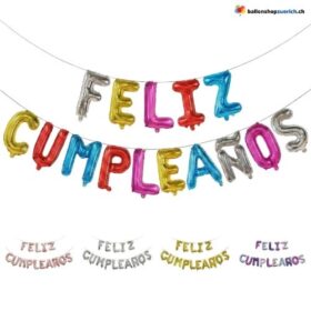 Feliz Cumpleaños Buchstaben Ballon Girlande