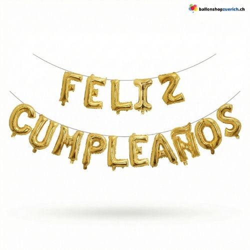 Feliz Cumpleaños Buchstaben Ballon Girlande